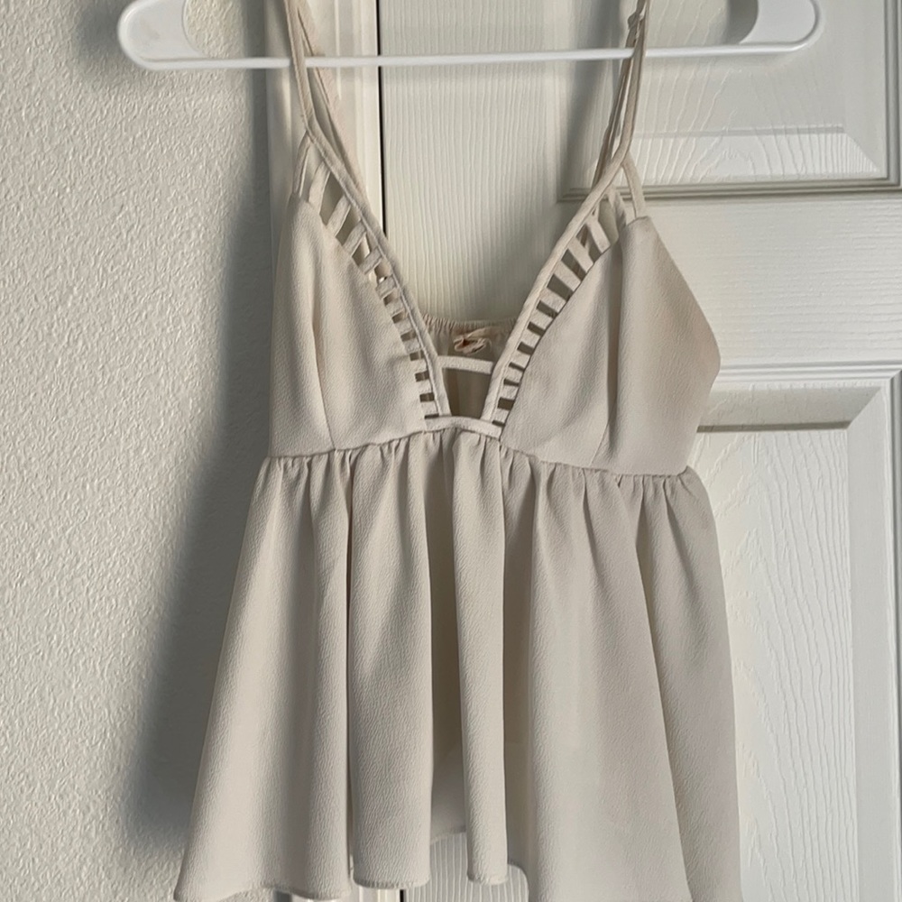 Cream/off white crop top